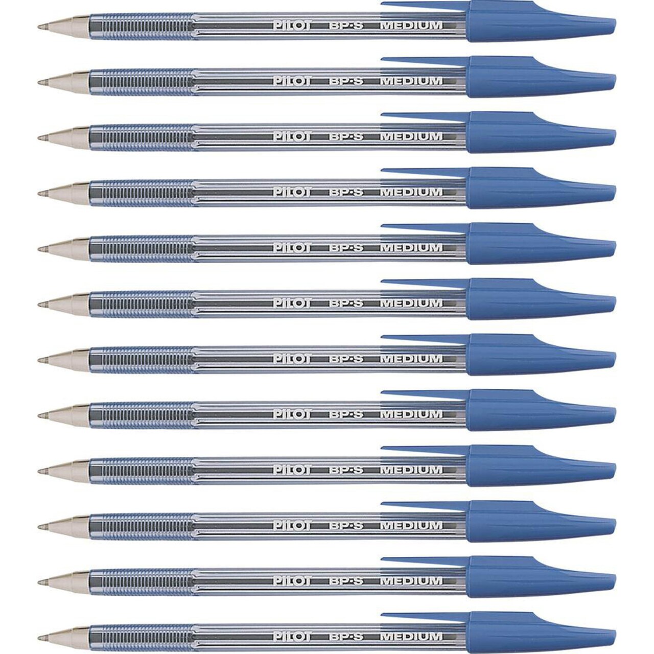 Pilot Better Bp-S Ball Stick Pens - Medium Pen Point - 1 Mm Pen Point Size - Refillable - Blue - Stainless Steel Tip - 1